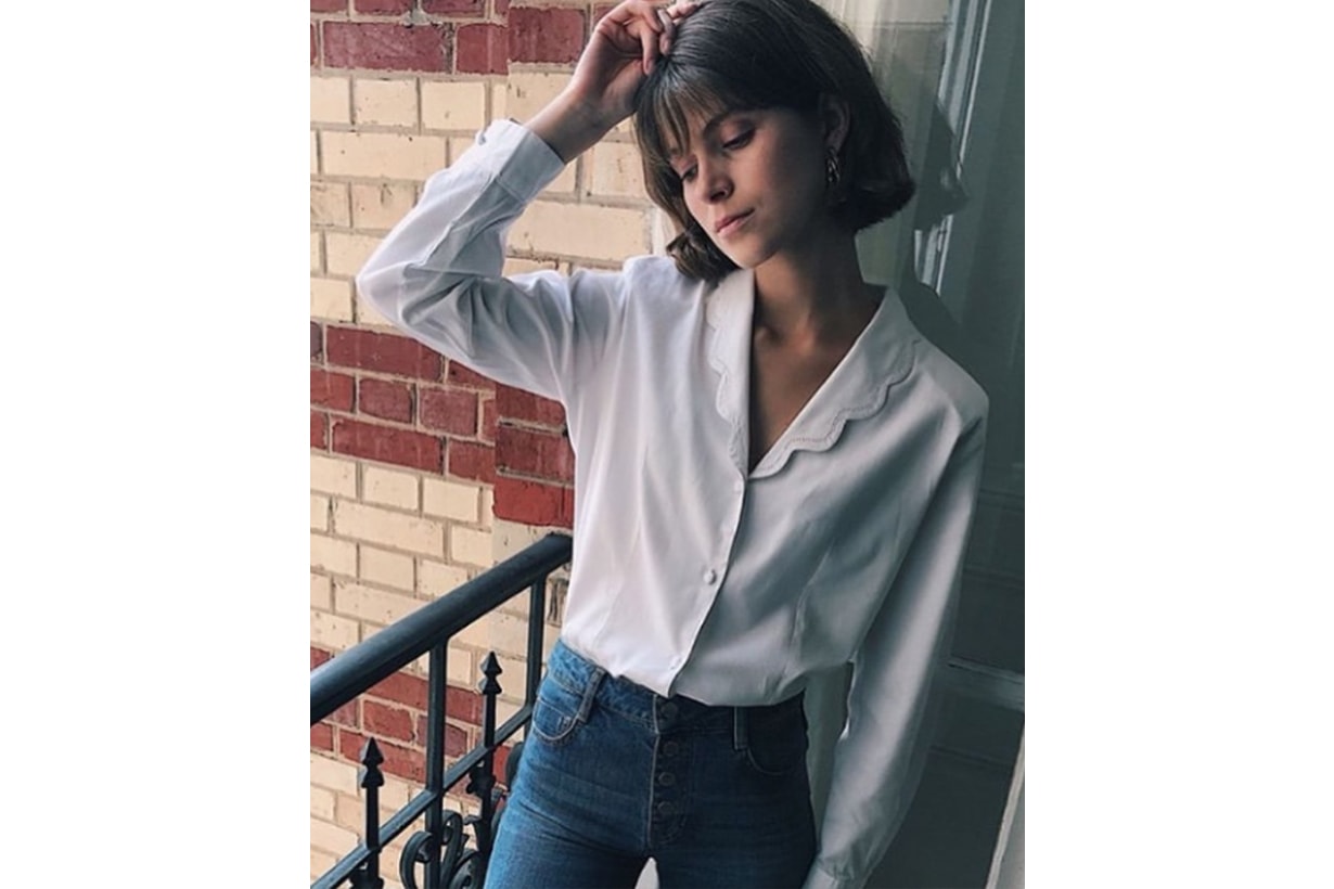 White Shirt Blouse Jeans French Style