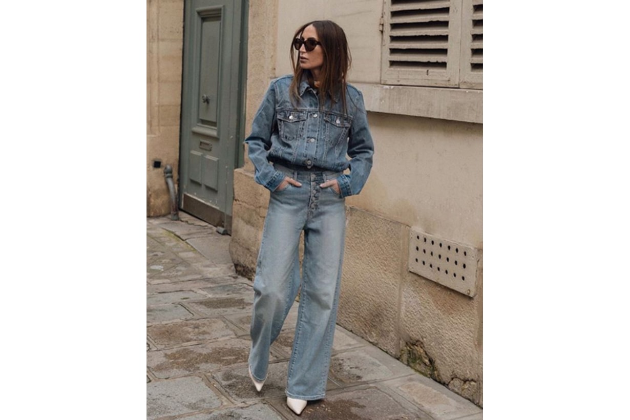 Denim On Denim Jacket Jeans Street Style