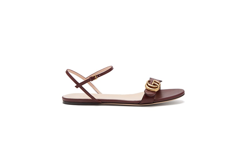 Gucci GG Marmont Leather Sandals