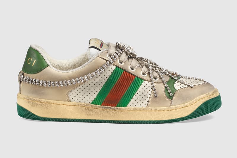 Gucci Dirty Screener sneaker with crystals