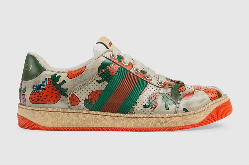 Gucci Women's Screener Gucci Strawberry Sneaker Dirty Style