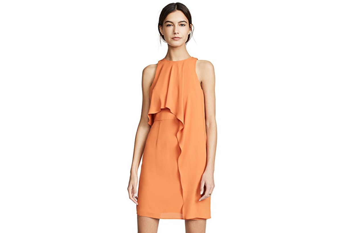 Halston Heritage Sleeveless High Neck Dress