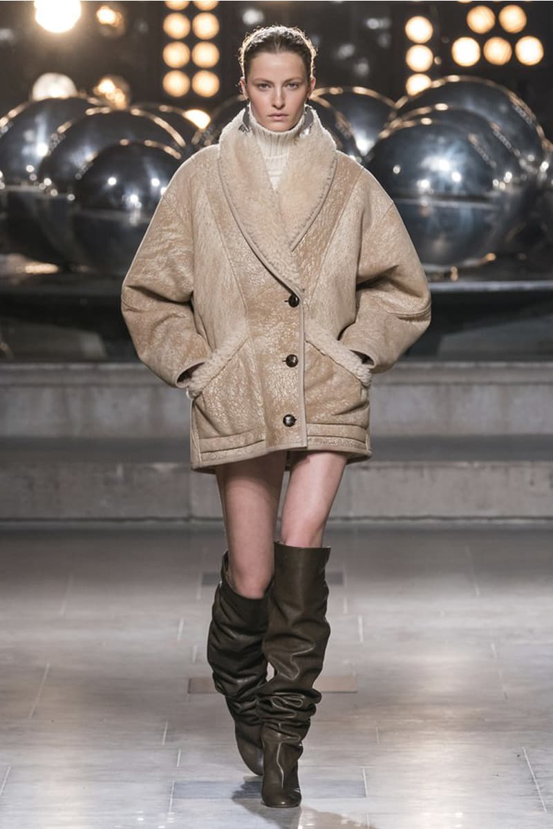 Isabel Marant 2019 Fall Winter Paris Fashion Week PFW 80s bohemian style turtle neck wrap skirt french girl