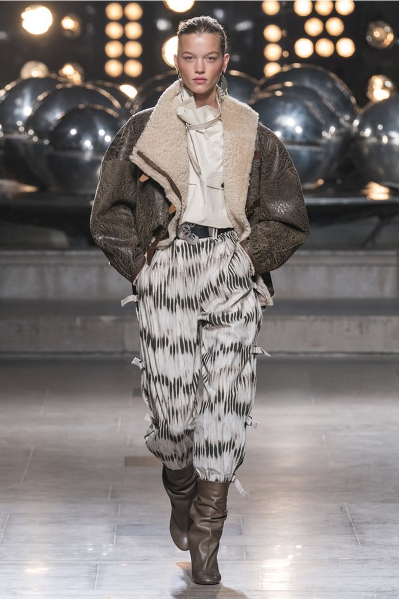 Isabel Marant 2019 Fall Winter Paris Fashion Week PFW 80s bohemian style turtle neck wrap skirt french girl