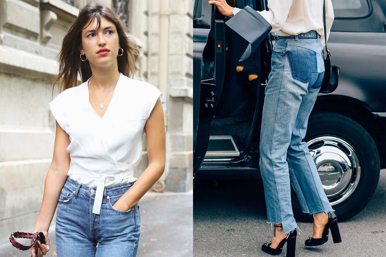 Jeanne Damas Jeans Denim Street Style