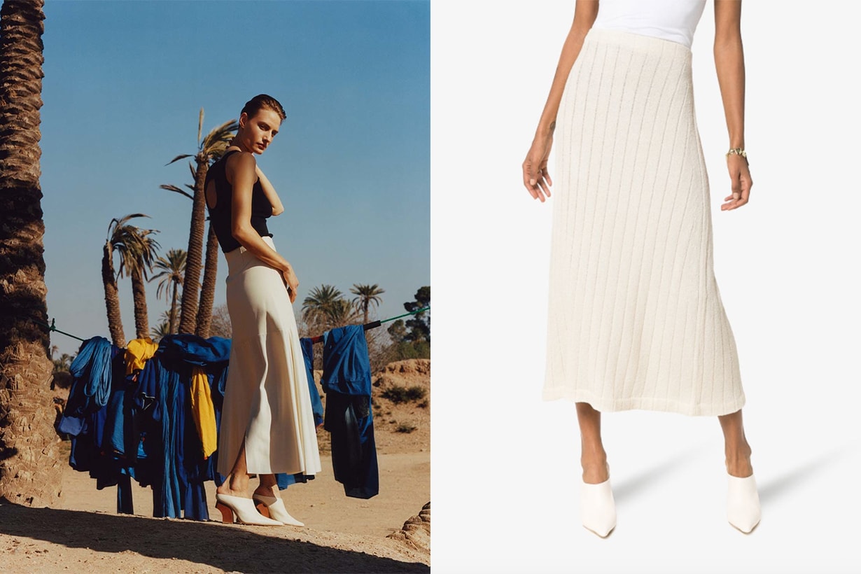 Jil Sander High-Waisted Ribbed Knit Skirt