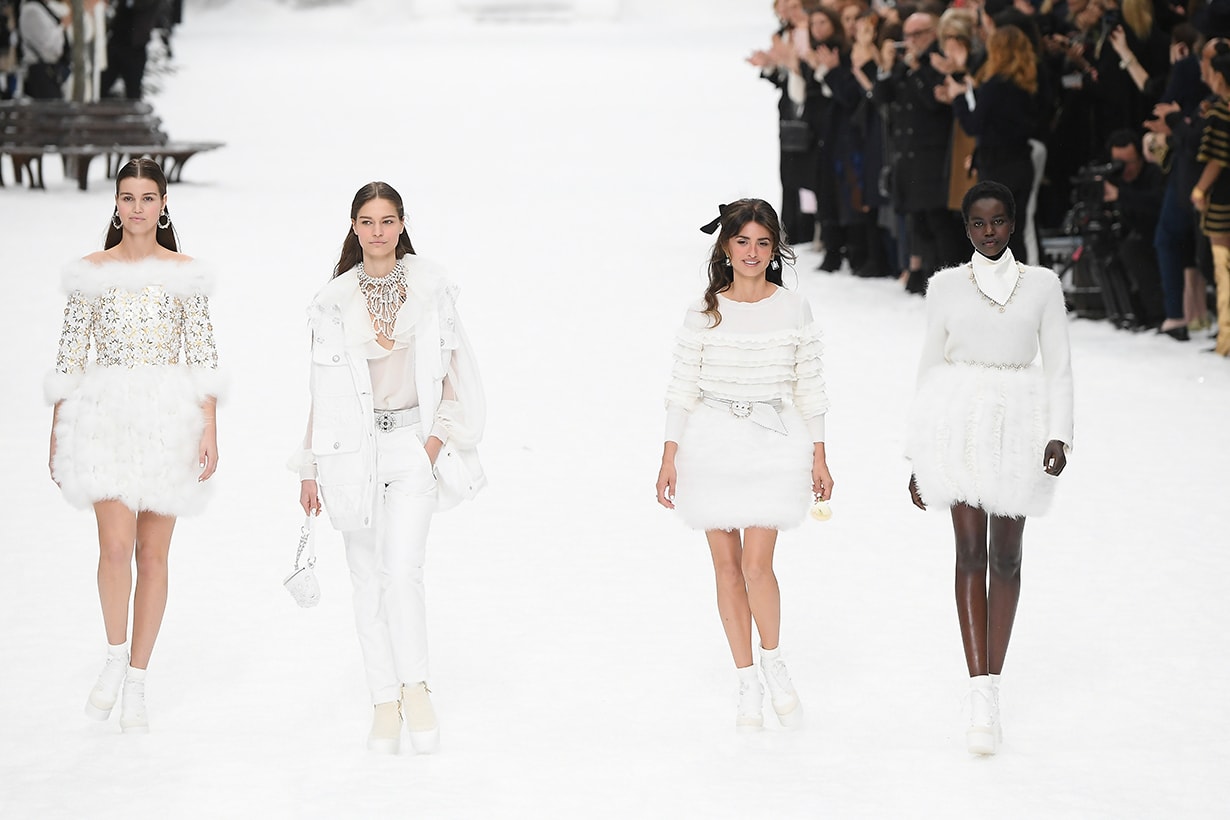 karl lagerfeld final chanel show Paris fashion week model tears