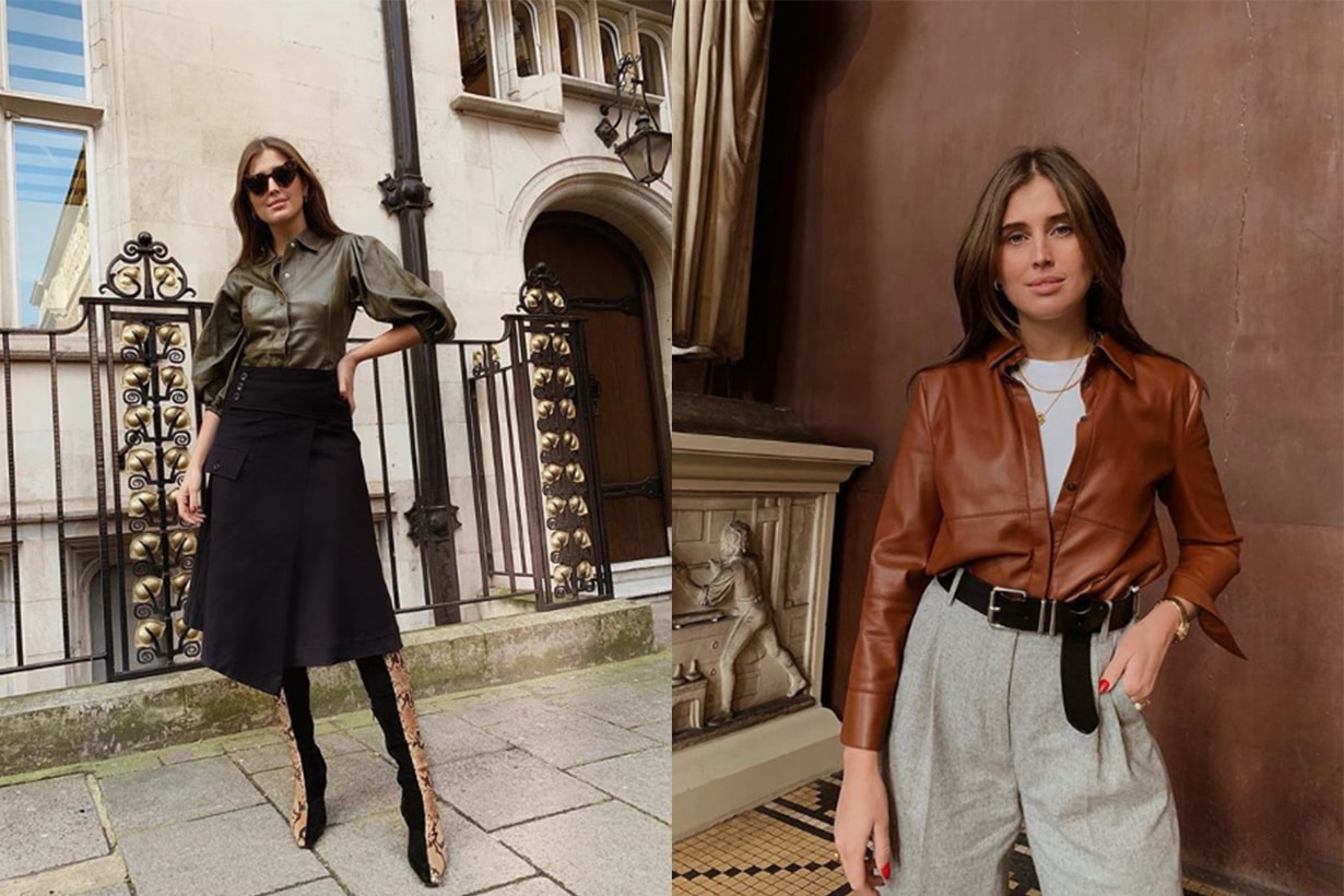 Leather Shirt street style trend 2019