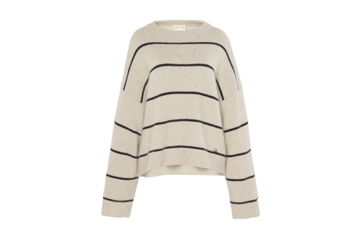 Loulou Studio Galli Striped Crew-Neck Sweater