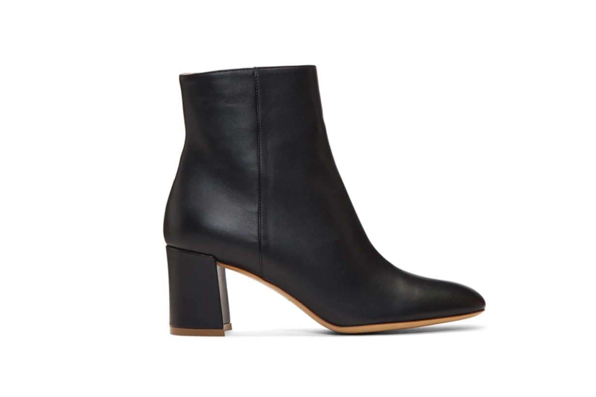 Mansur Gavriel Black Leather 65 Ankle Boots