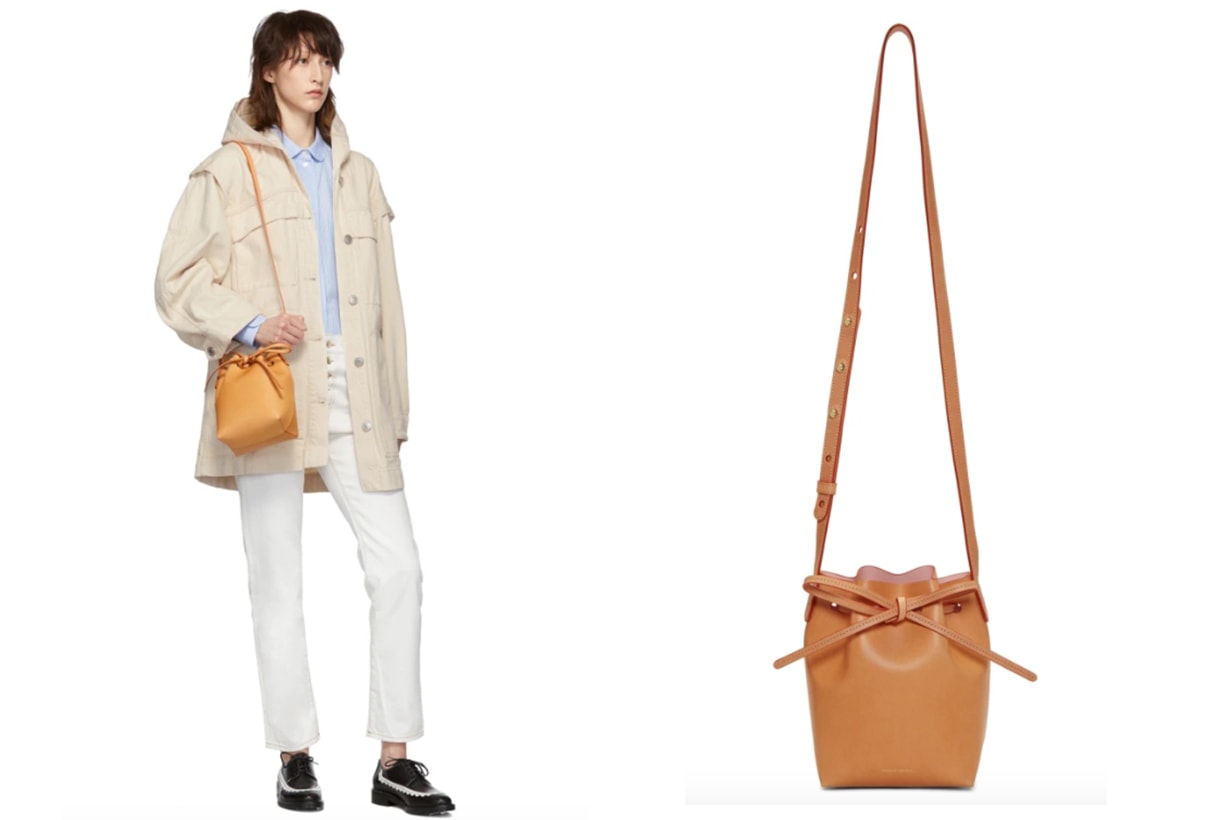 Mansur Gavriel Tan Mini Mini Bucket Bag