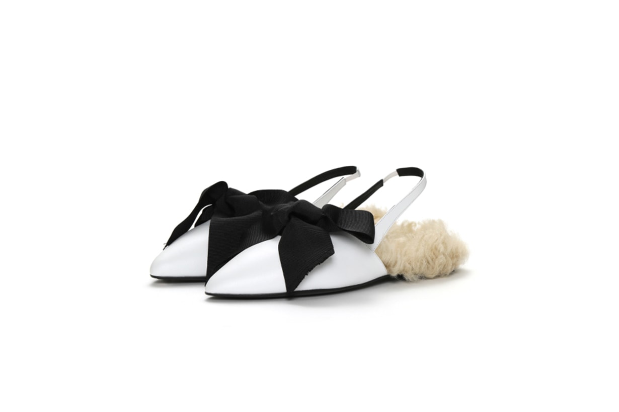 MARQUES' ALMEIDA Bow Tie Slingback Slippers