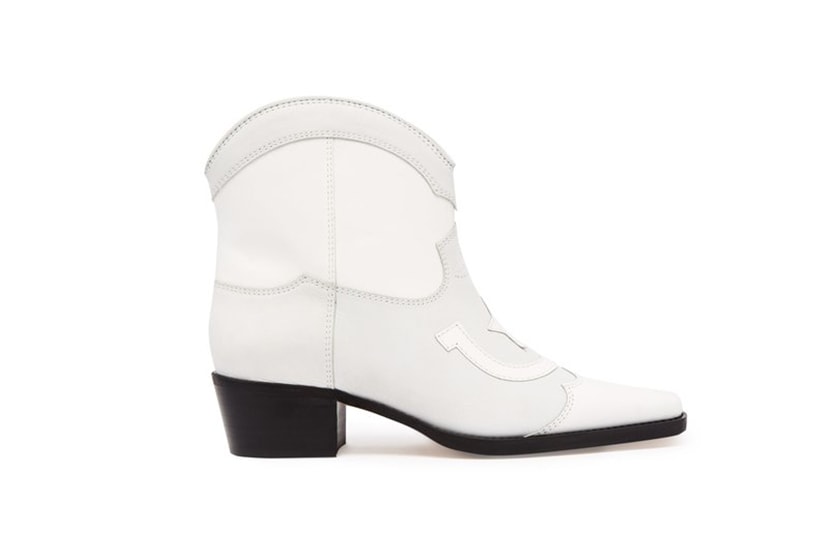 Ganni Meg Western-Style Leather Ankle Boots