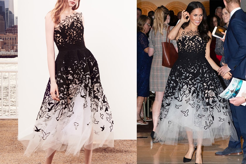 Meghan Markle Oscar de la Renta bird dress