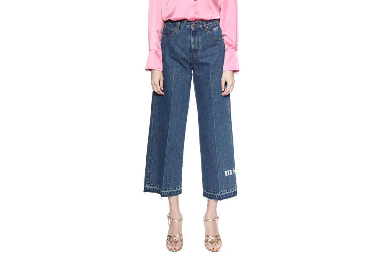 MSGM Frayed Crop Jeans