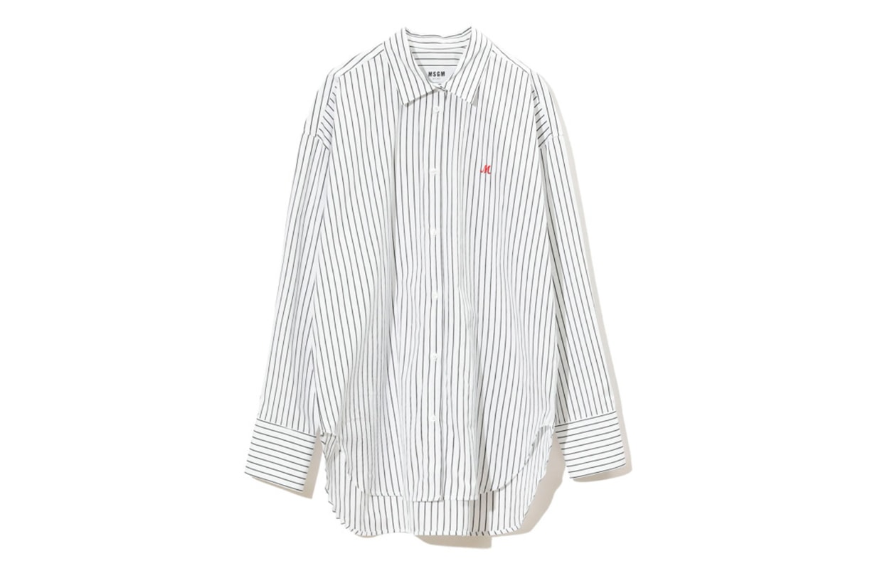 MSGM Oversized 'M' Embroidered Stripe