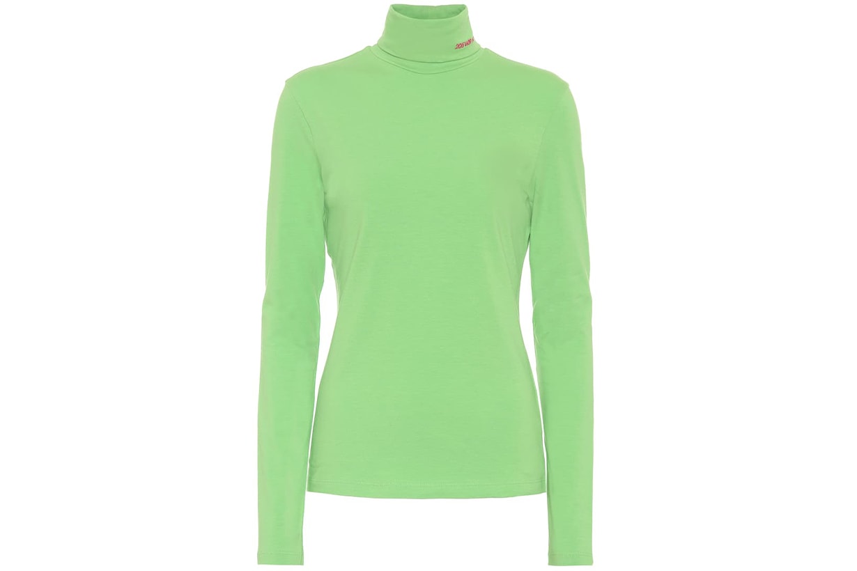 calvin klein neon turtleneck top