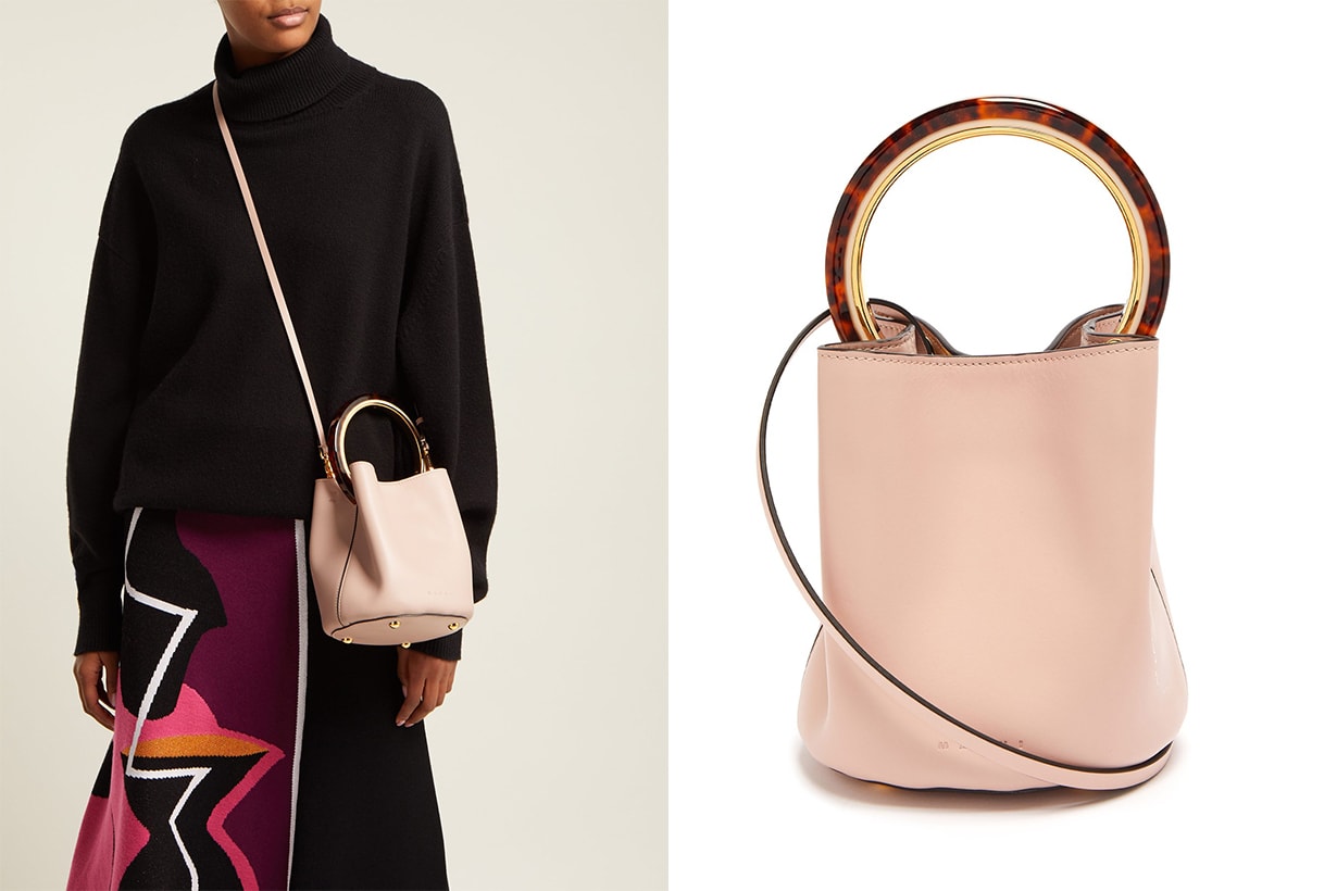 Marni Pannier Leather Bucket Bag