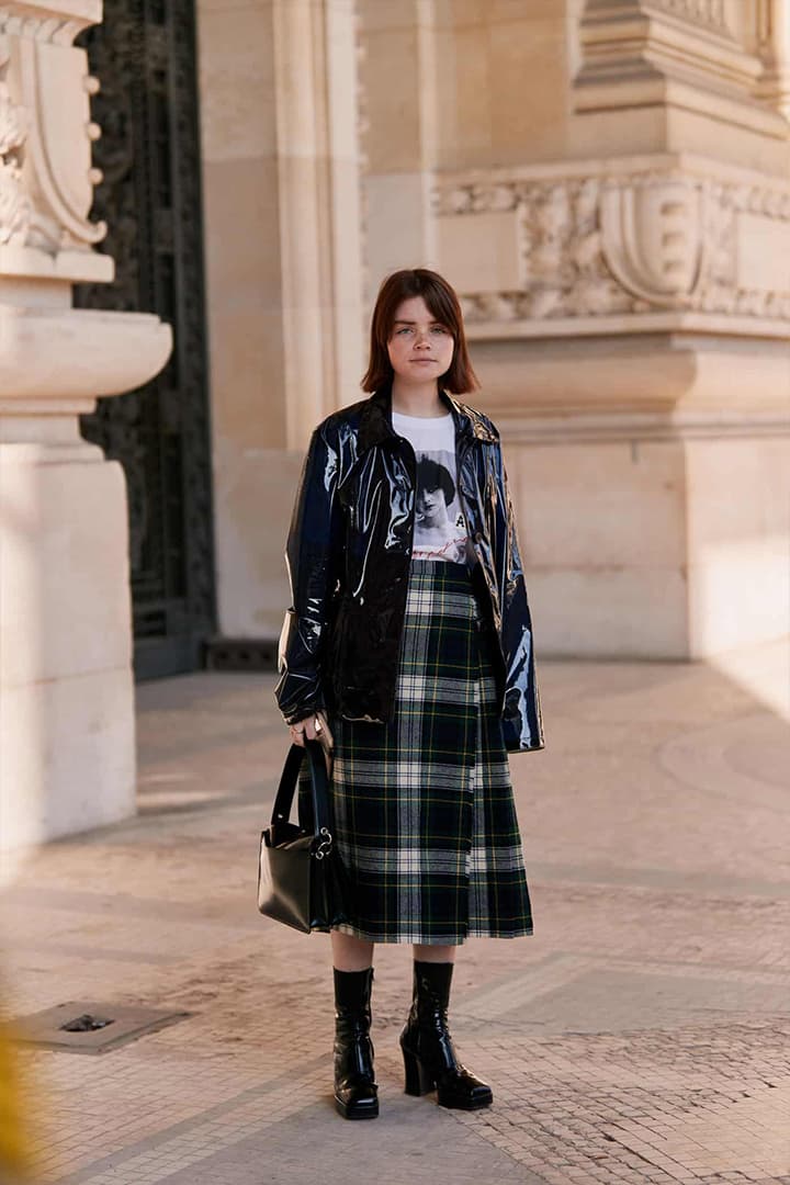 Plaid Coat Street Style