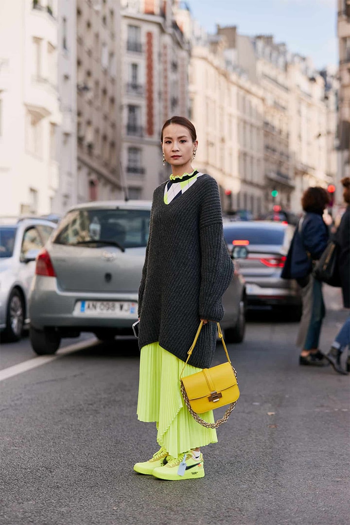 Paris Neon Colour Outfits Street Style