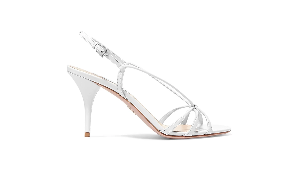 Prada 85 leather slingback sandals