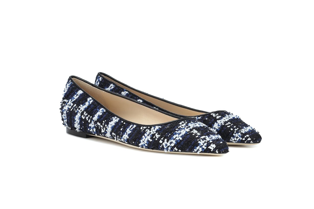 Jimmy Choo Romy Tweed Ballet Flats