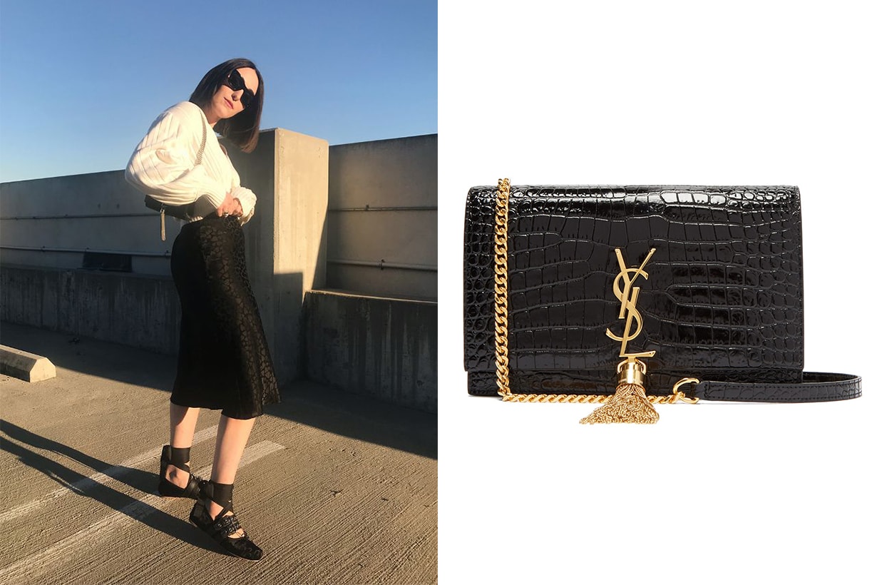 Saint Laurent Monogram Kate Tassel Chain Wallet