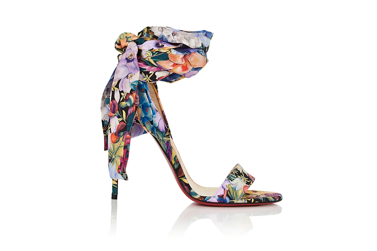 "Sandale Du Desert" Floral Crepe Sandals