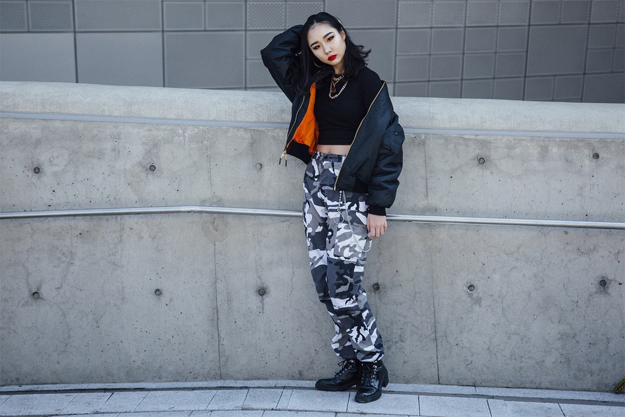 Korean Girl cargo pants Fashion Street Style