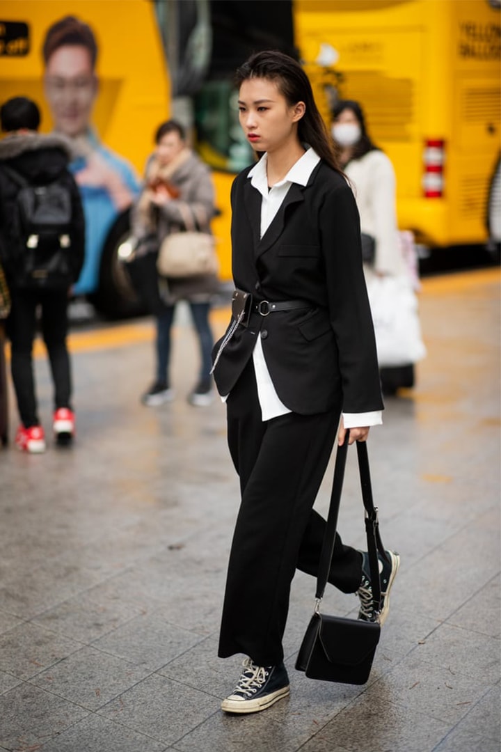 Korean Girl Suit Blazer Street Style