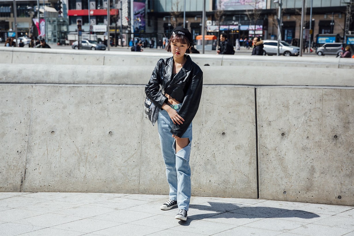 Korean Girl jeans Fashion Street Style