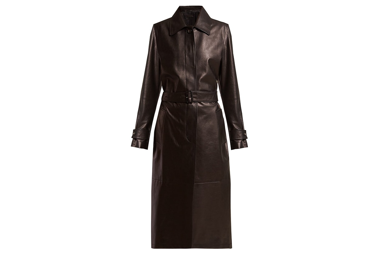 Bottega Veneta Single-breasted Leather Coat