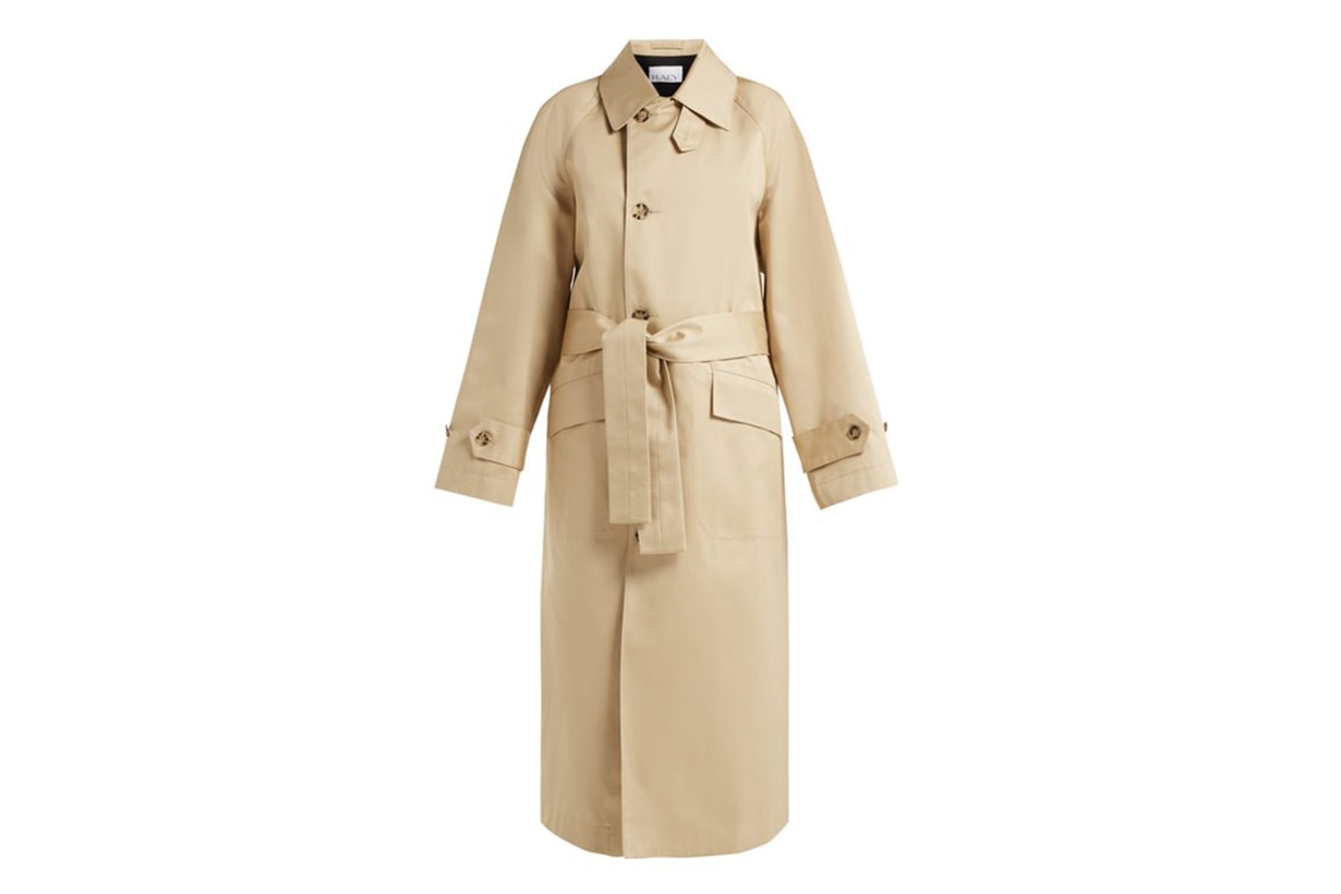 Raey Split-Back Cotton Trench Coat