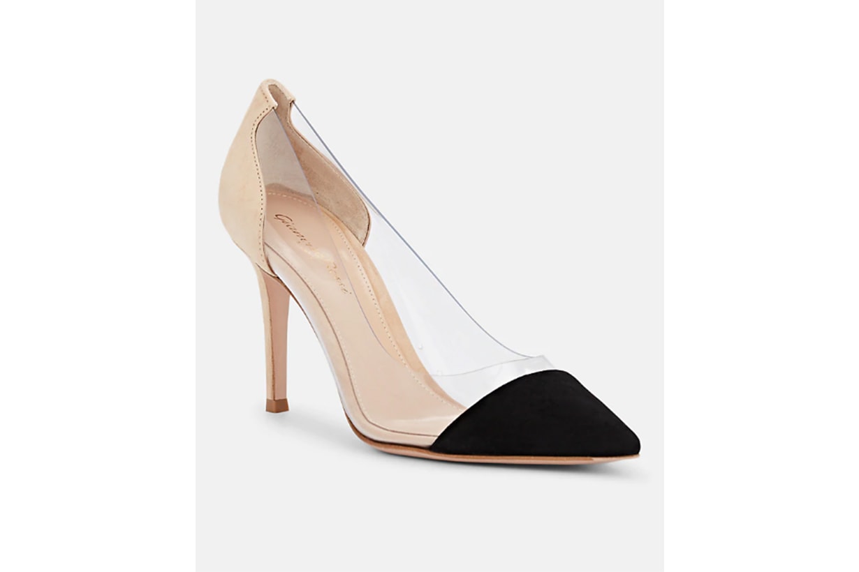 Suede & PVC Pumps