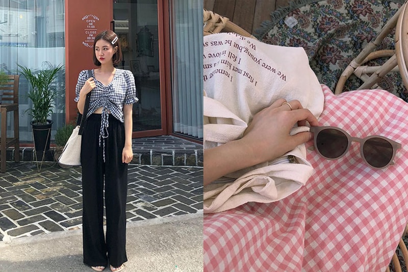Gingham check Korean style