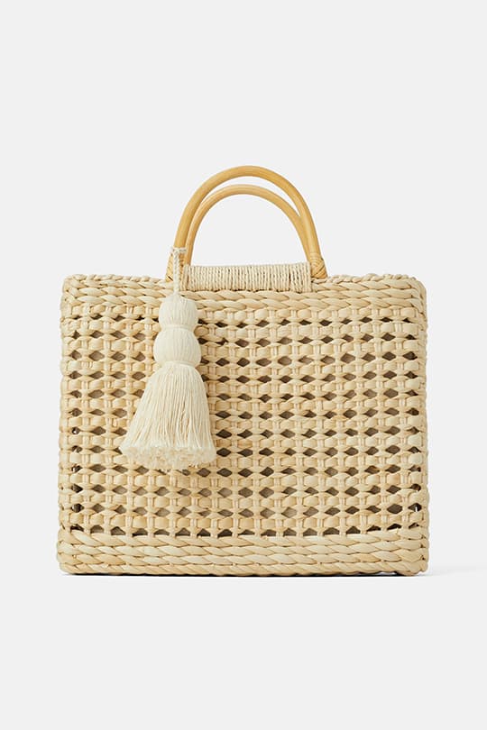 ZARA straw HANDBAGS