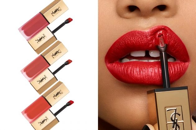 YSL Beauty New Red Lip Stick Color Tatouage Couture Rouge Volupté Shine