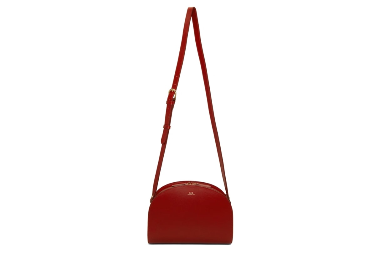 A.P.C. Red Half-Moon Bag
