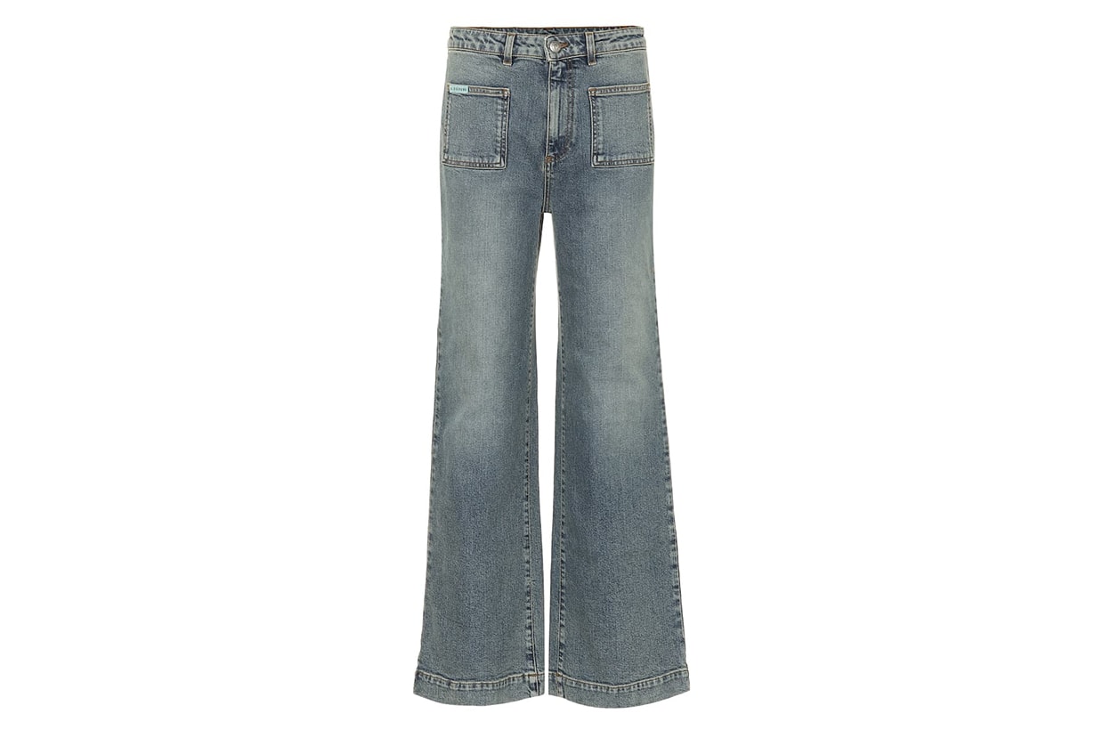 ALEXACHUNG Mid-Rise Wide-Leg Jeans