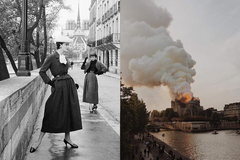 notre dame de paris fire fashion giant donation