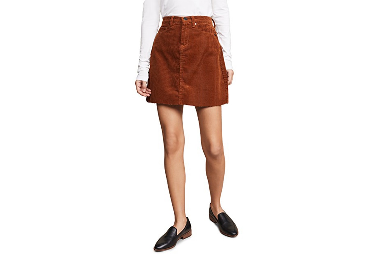 Blank Denim Corduroy Mini Skirt