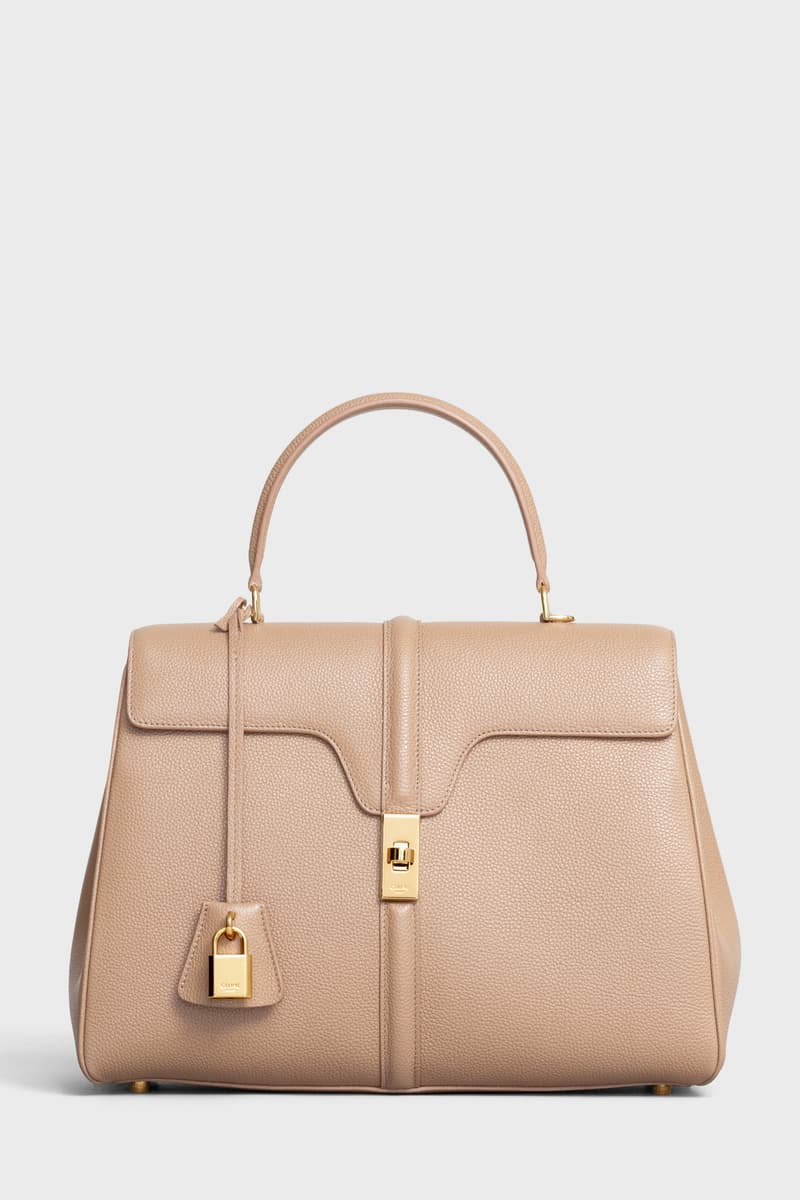 CELINE SPRING 19-BEIGE MEDIUM 16 BAG IN GRAINED CALFSKIN