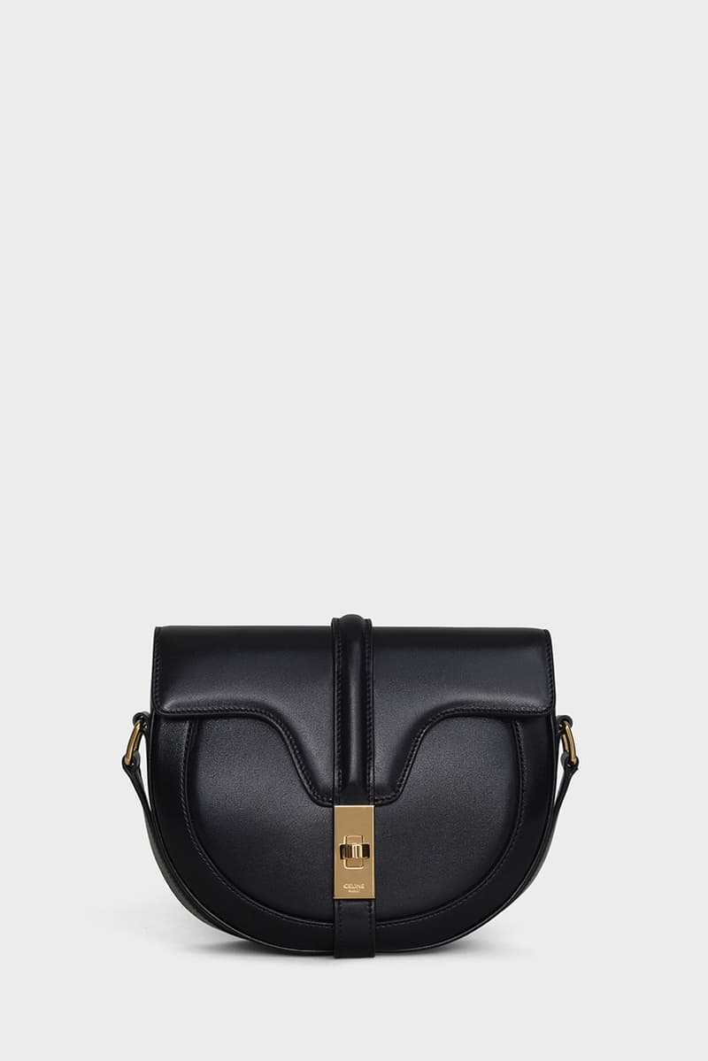 CELINE SUMMER 19-BLACK SMALL BESACE 16 BAG IN SATINATED CALFSKIN