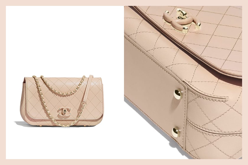 Chanel flap bag beige