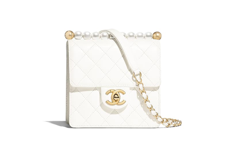 Chanel pearl handbags white