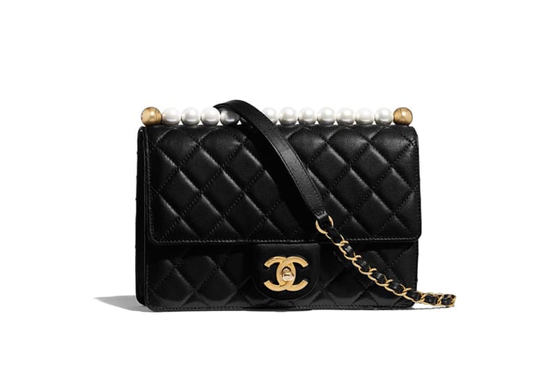 Chanel pearl handbags black