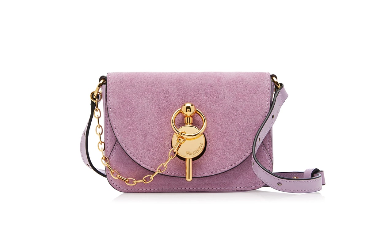 JW Anderson Nano Key Suede Crossbody Bag