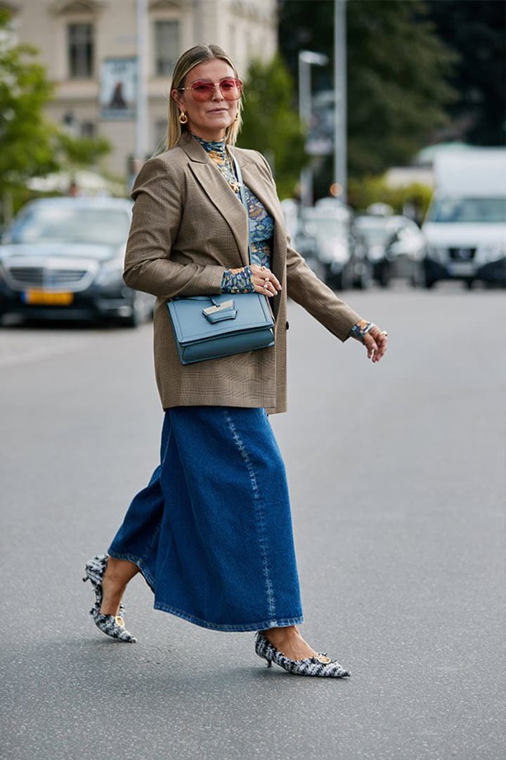 Denim MIDI Skirt