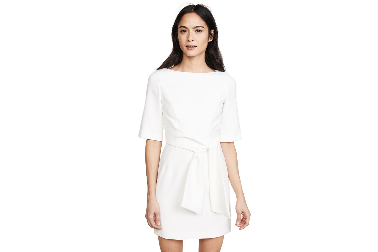 alice + olivia Virgil Boat Neck Wrap Dress 