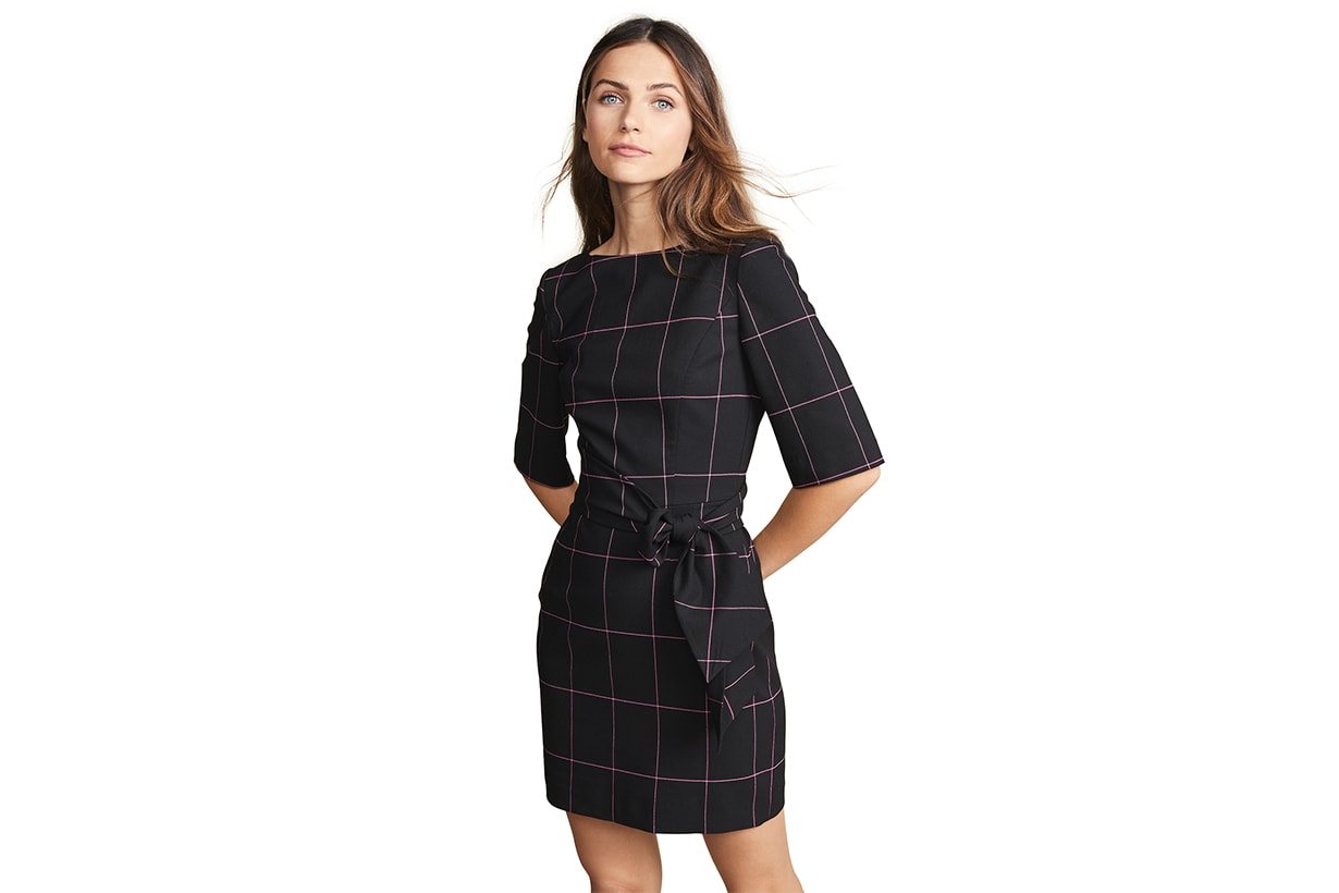 alice + olivia Virgil Boat Neck Dress 